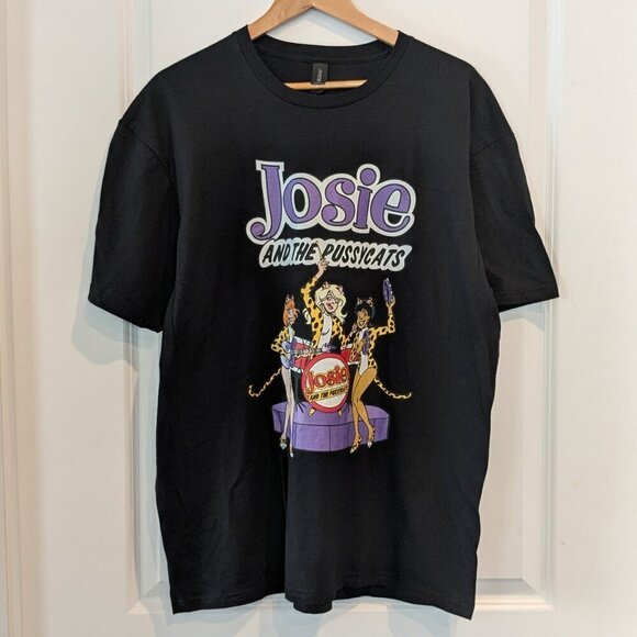 Josie & the Pussycats T Shirt Men's XL Black Purple Short Sleeve NWOT Gildan Tee - Picture 2 of 13